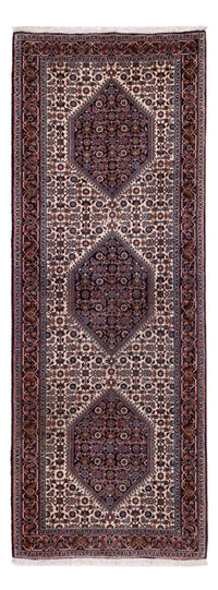 Tapis de couloir Tapis persan - Bidjar - 210 x 77 cm - marron foncé