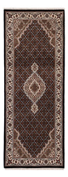 Tapis de Tabriz indien Tapis 80x204cm - Tapis oriental - beige foncé - Tapis de couloir / Beige foncé / 80 x 204 cm Tapis de couloir