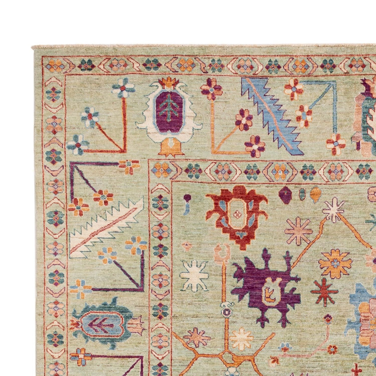 Ziegler Teppich - Usak - 336 x 244 cm - hellgrün