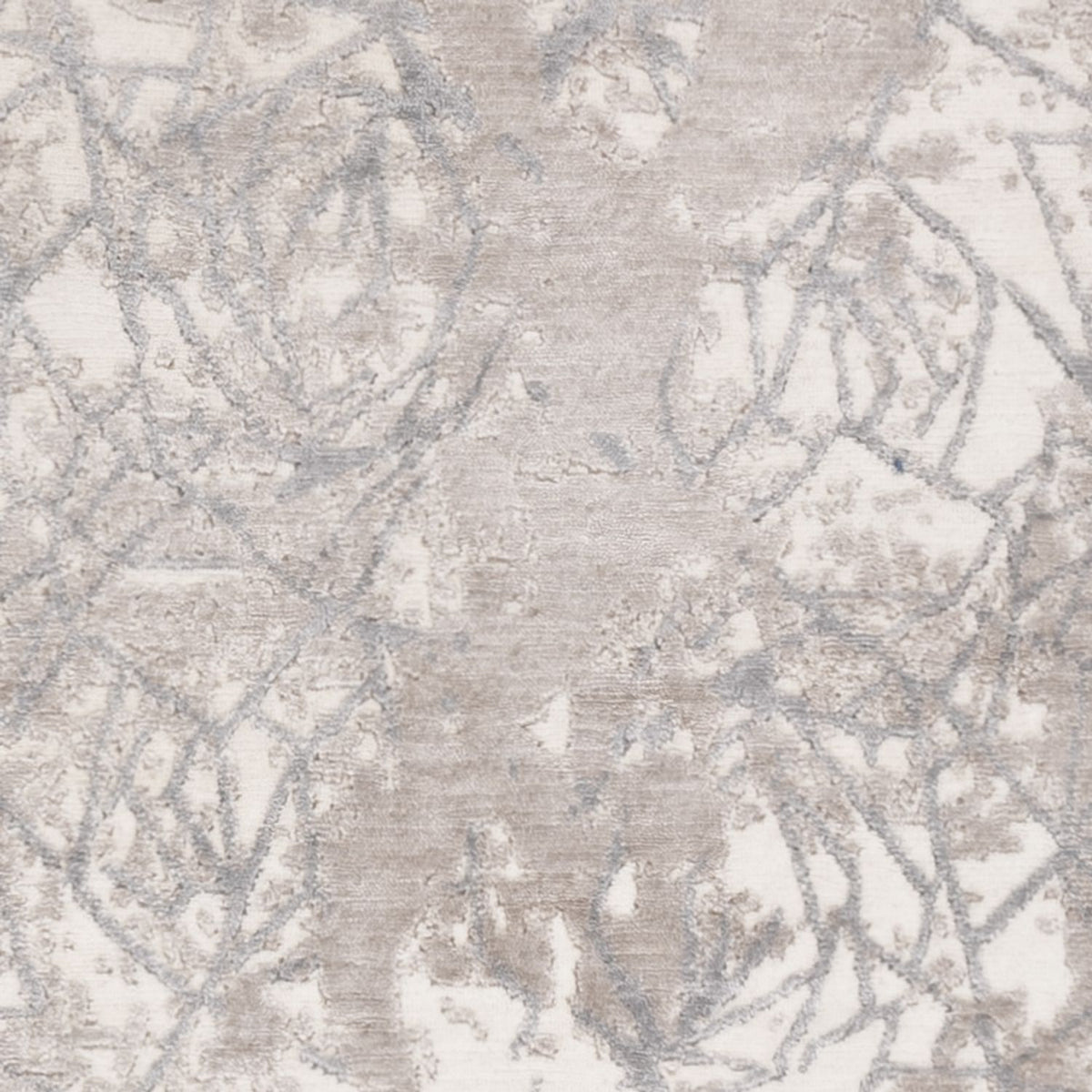 Designer Teppich - 203 x 152 cm - silber