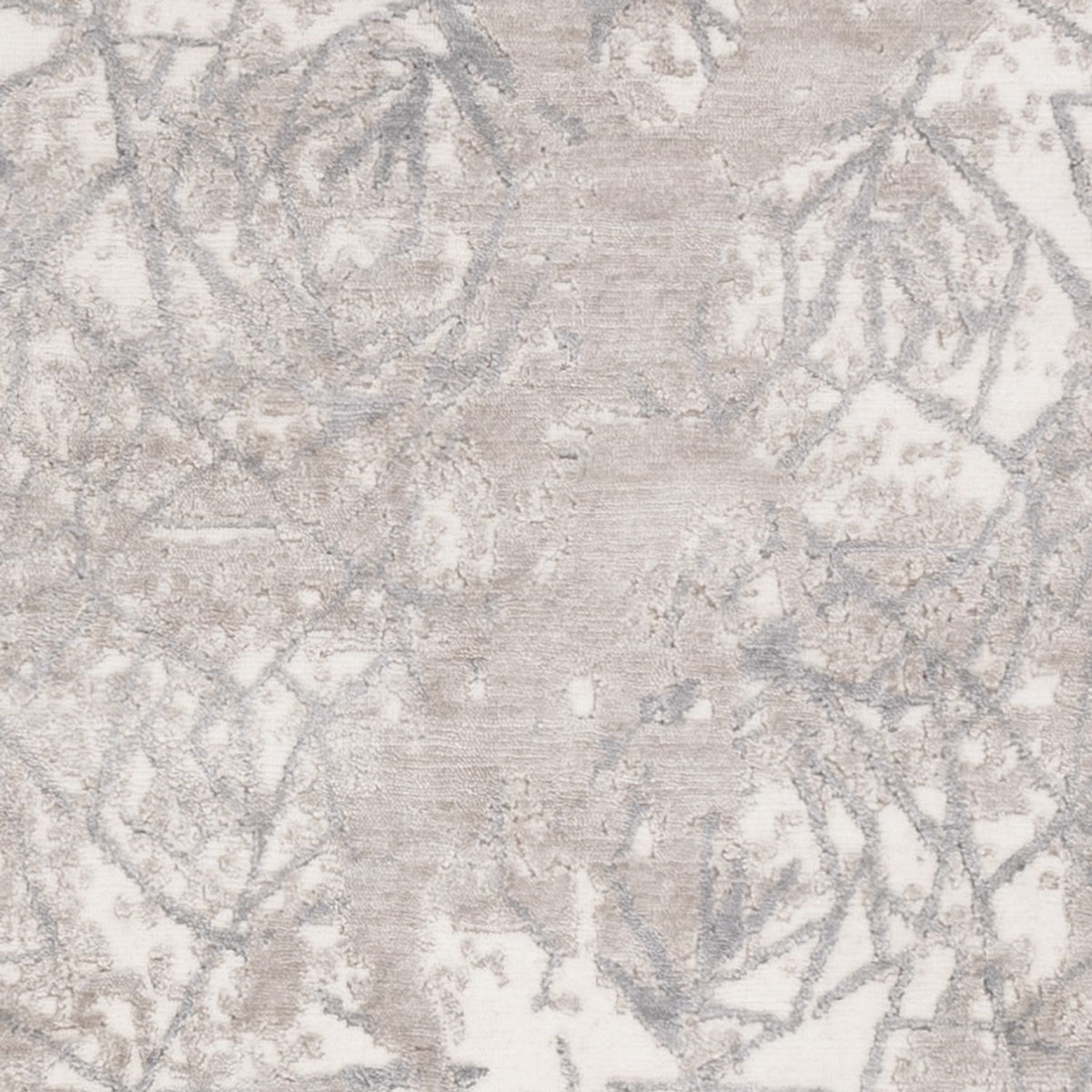 Designer Teppich - 206 x 154 cm - silber