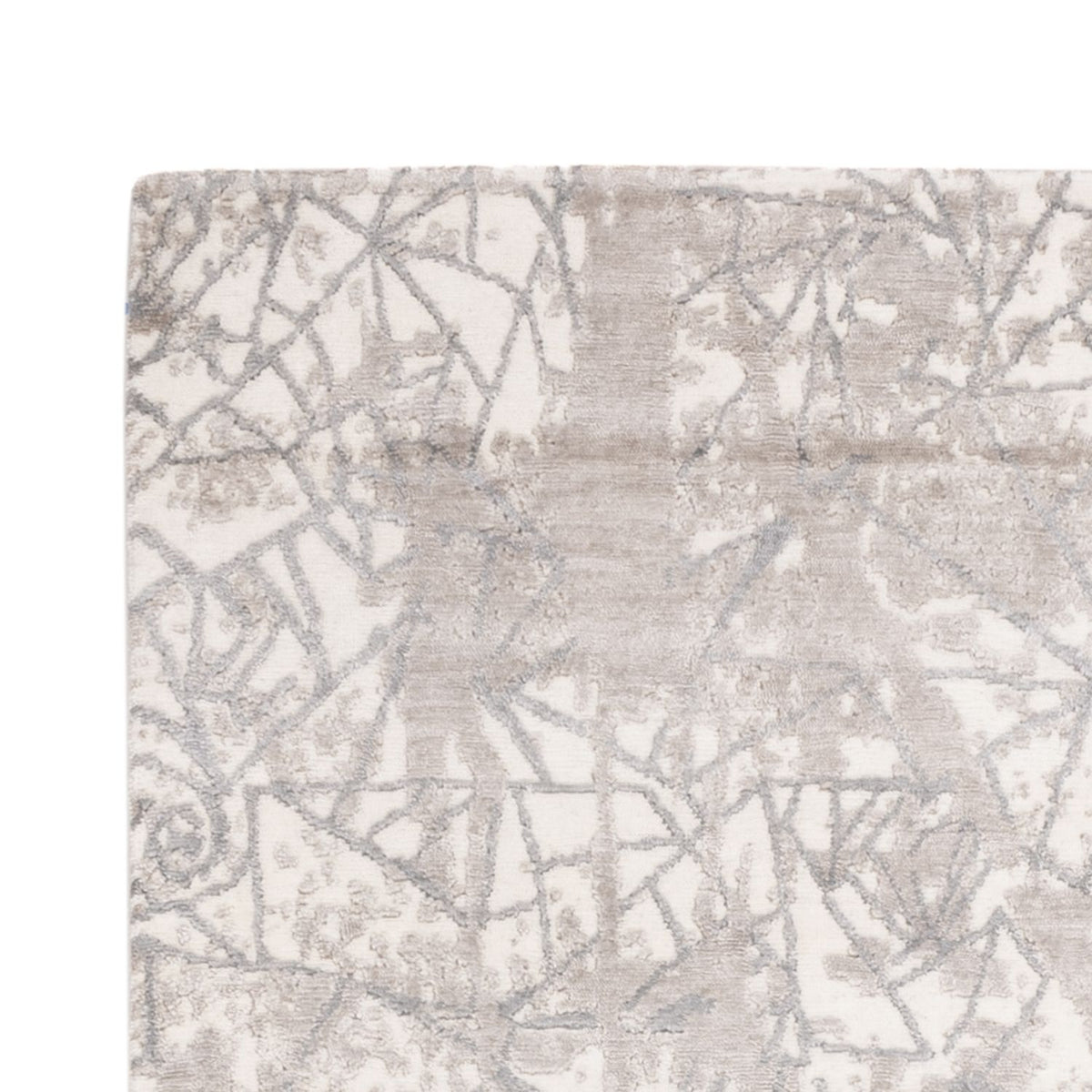 Designer Teppich - 206 x 154 cm - silber