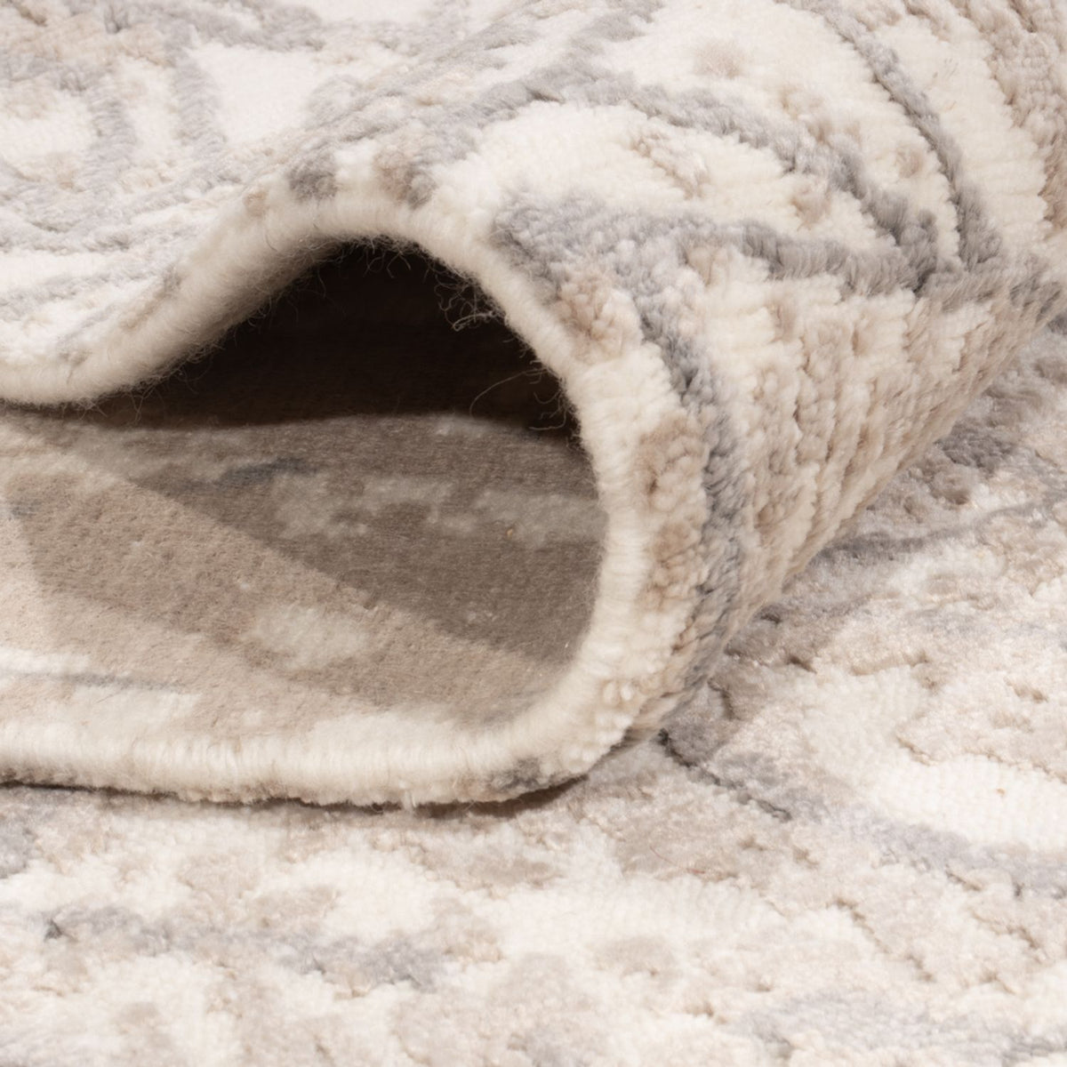 Designer Teppich - 206 x 154 cm - silber