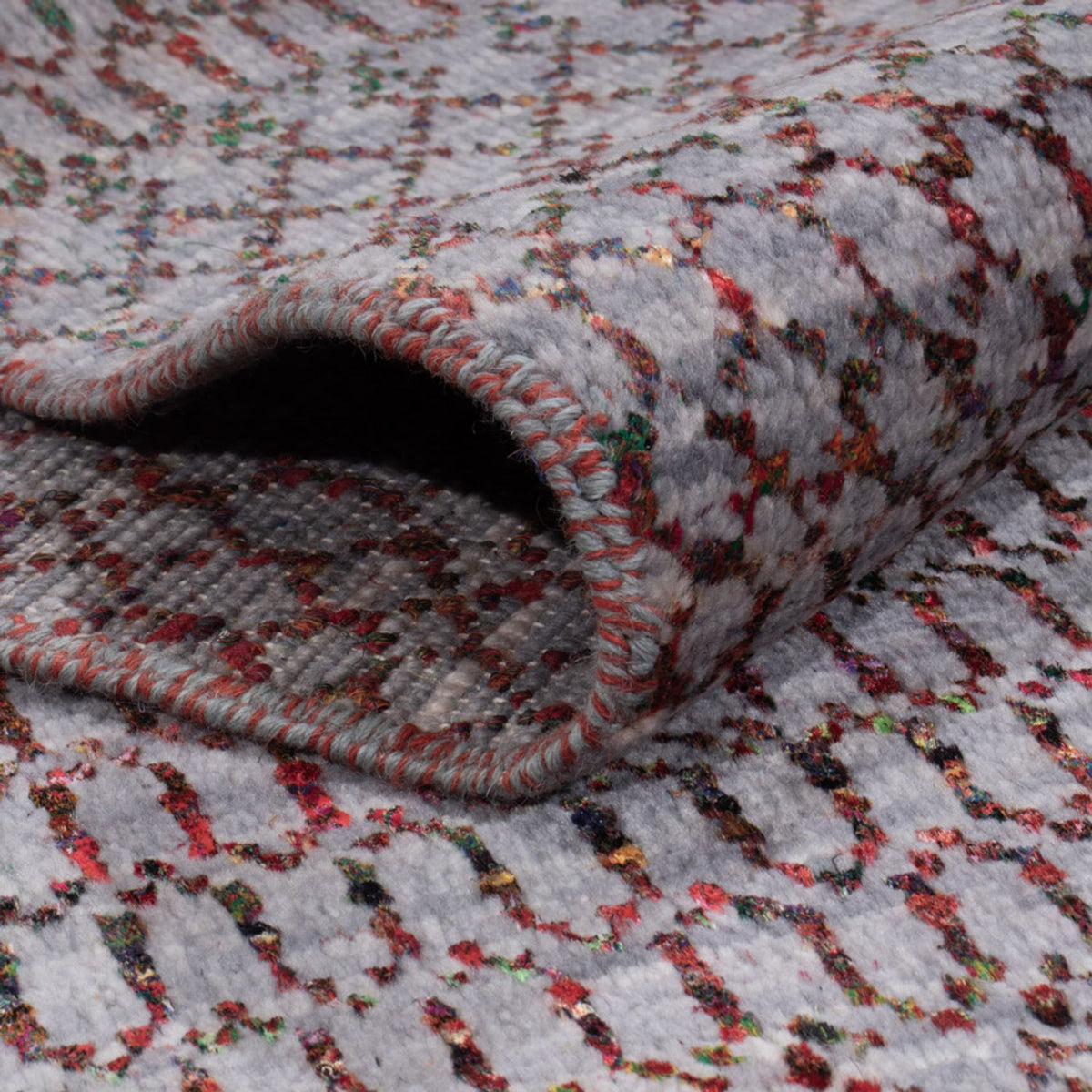 Designer Teppich - 199 x 150 cm - dunkelblau