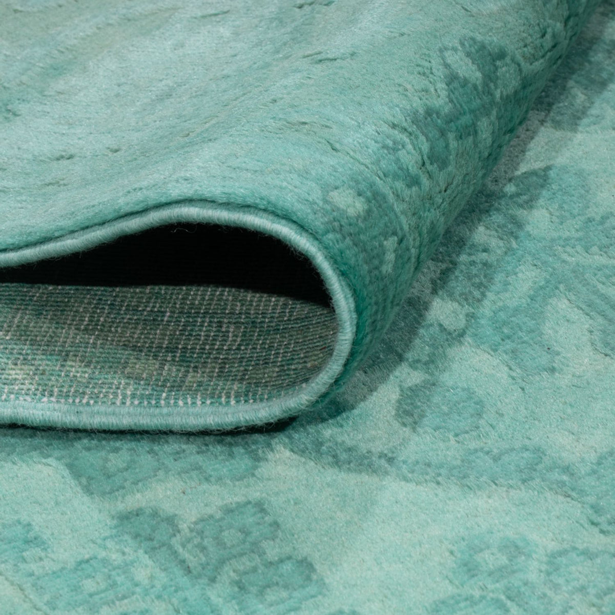 Designer Teppich - 196 x 156 cm - türkis