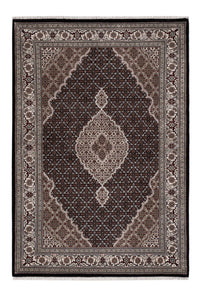 Tapis oriental - Tabriz - 204 x 141 cm - gris foncé