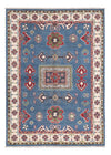 Kazak Tapis 147x207cm - Tapis oriental - bleu - Rectangle / Bleu / 147 x 207 cm Rectangle