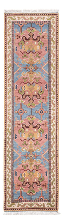 Tapis de couloir Tapis Ziegler - Kazak - 296 x 79 cm - bleu