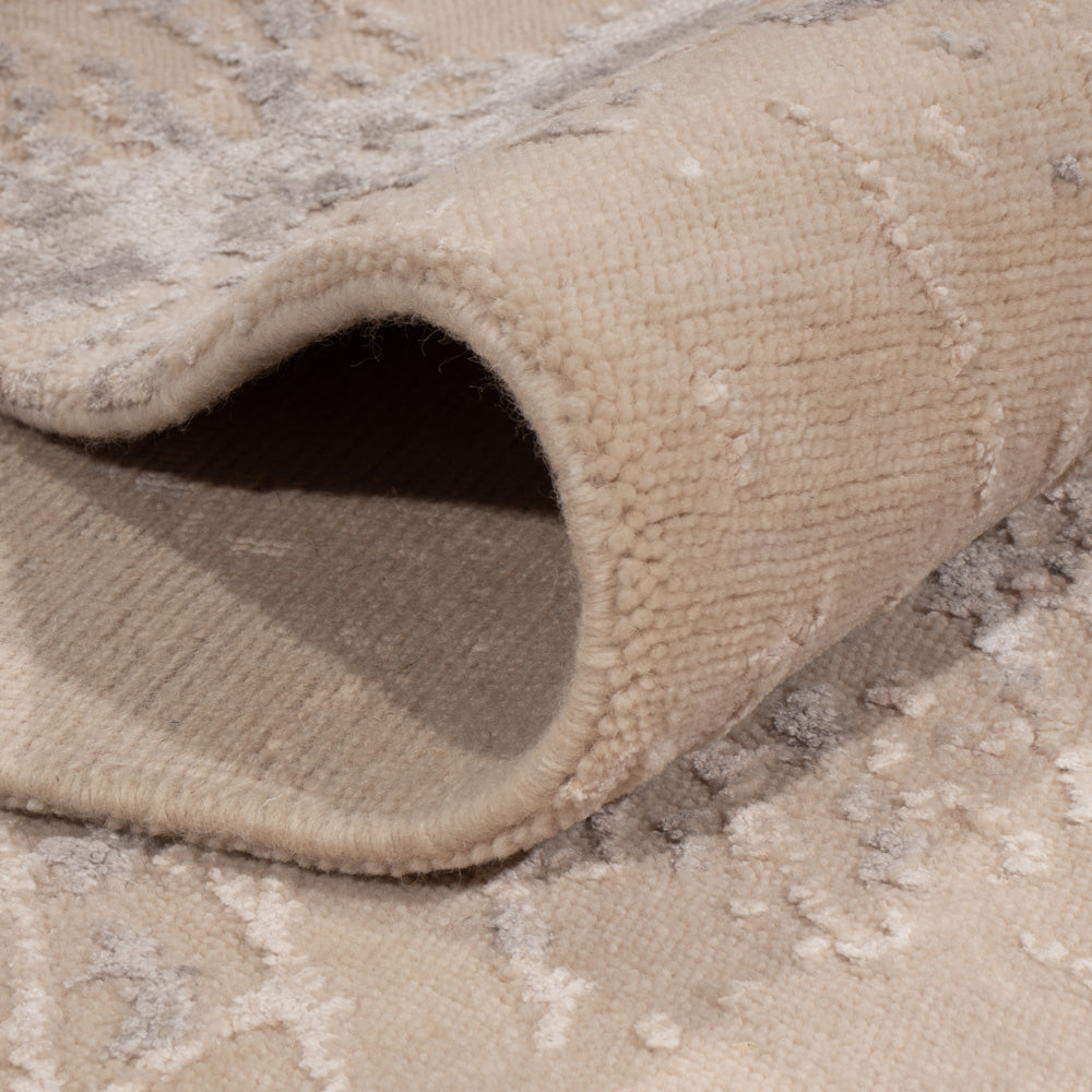 Designer Teppich - 243 x 175 cm - hellbeige