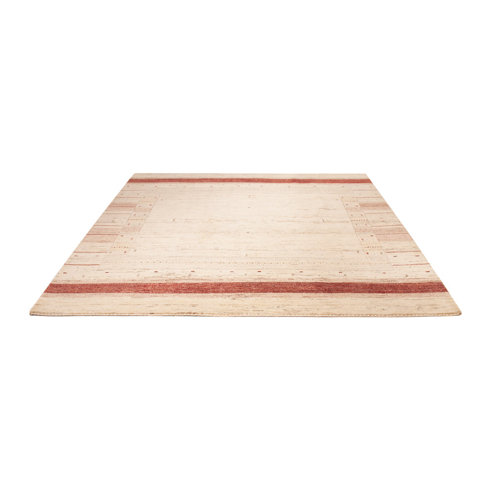 Gabbeh Teppich - Loribaft Indus quadratisch  - 246 x 249 cm - hellbeige