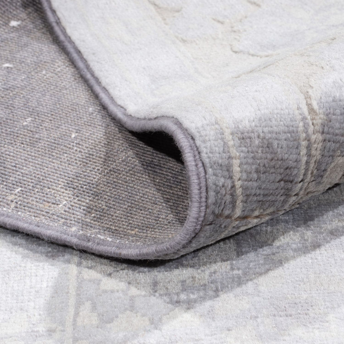 Designer Teppich - 295 x 246 cm - silber
