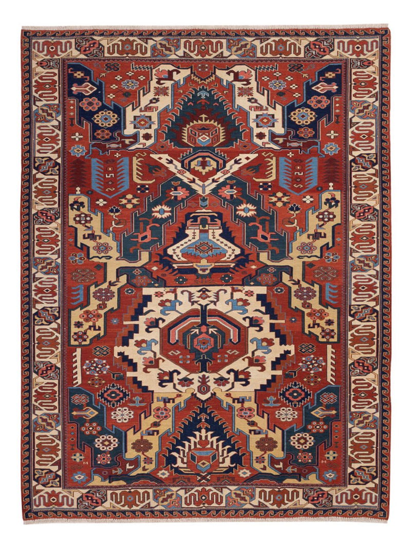 Kelim Teppich - Oriental - Soumak - 256 x 194 cm - mehrfarbig
