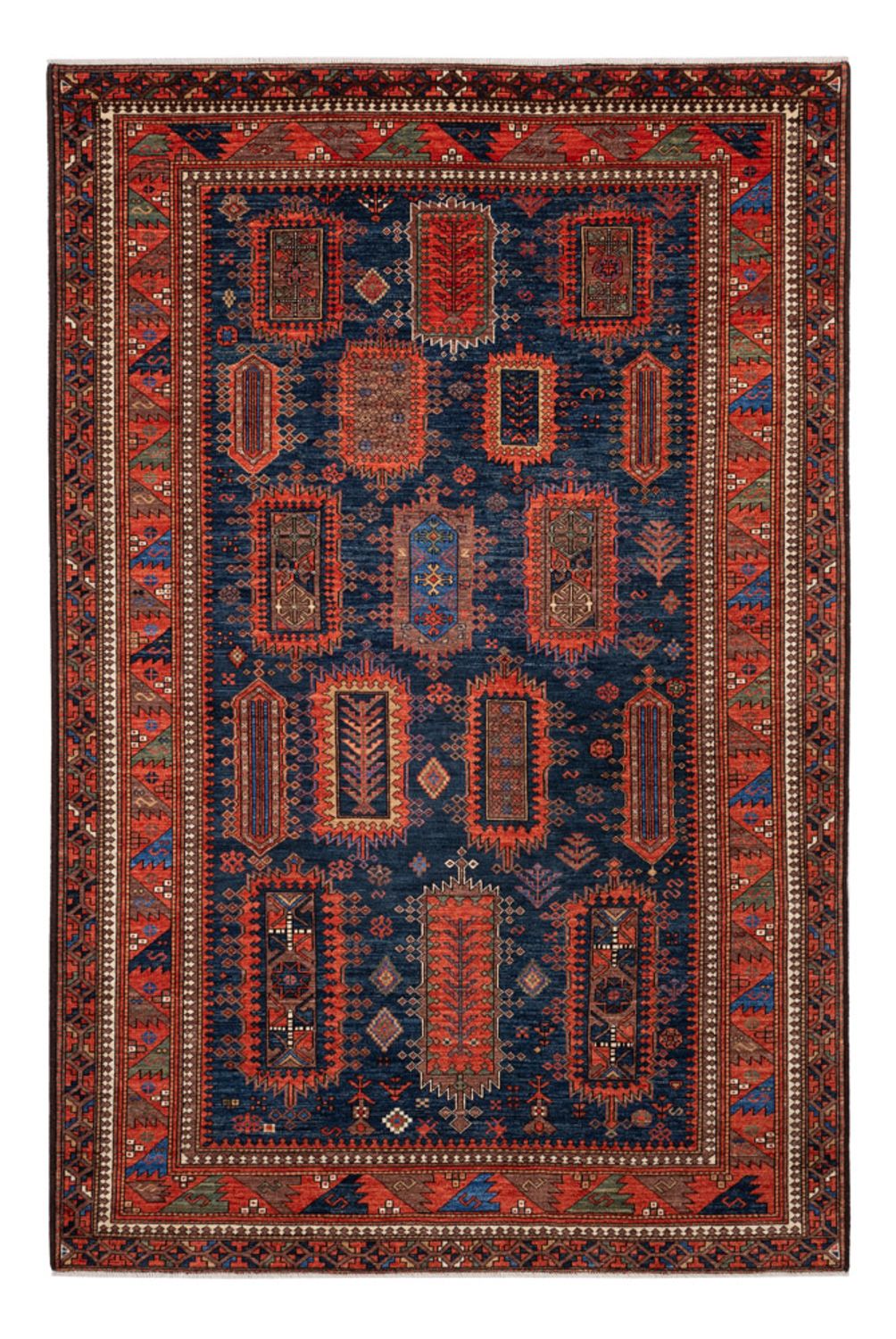 Ziegler Teppich - Kazak - 283 x 184 cm - dunkelblau