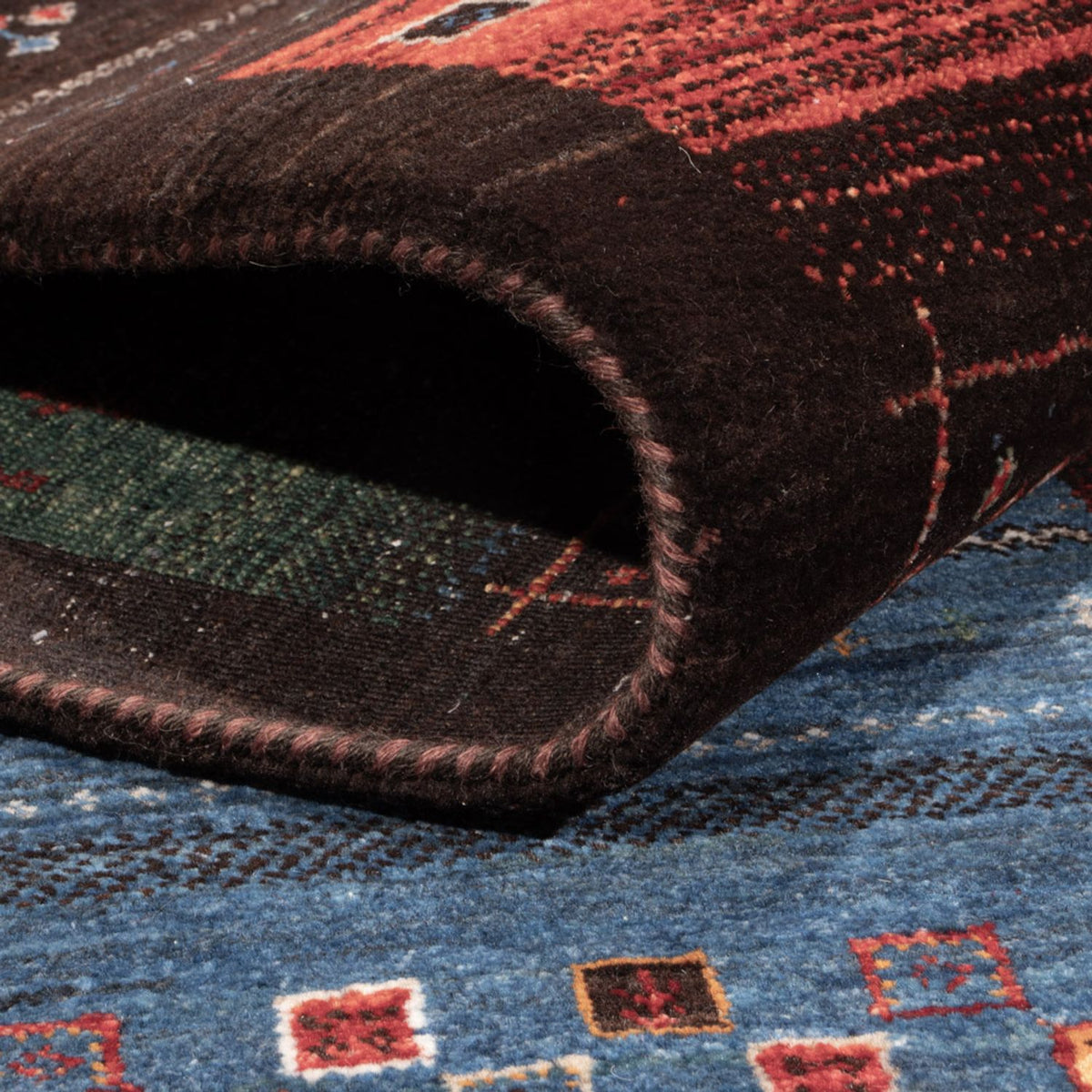 Gabbeh Teppich - Loribaft Indus - 304 x 257 cm - mehrfarbig