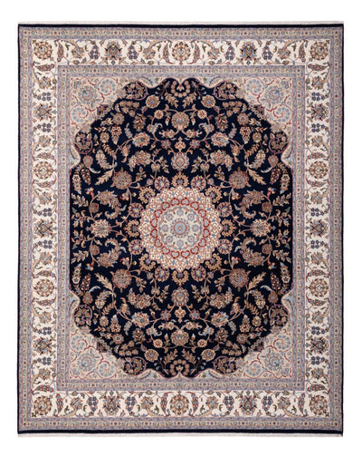 Tapis de Nain indien Tapis 251x309cm - Tapis oriental - bleu foncé