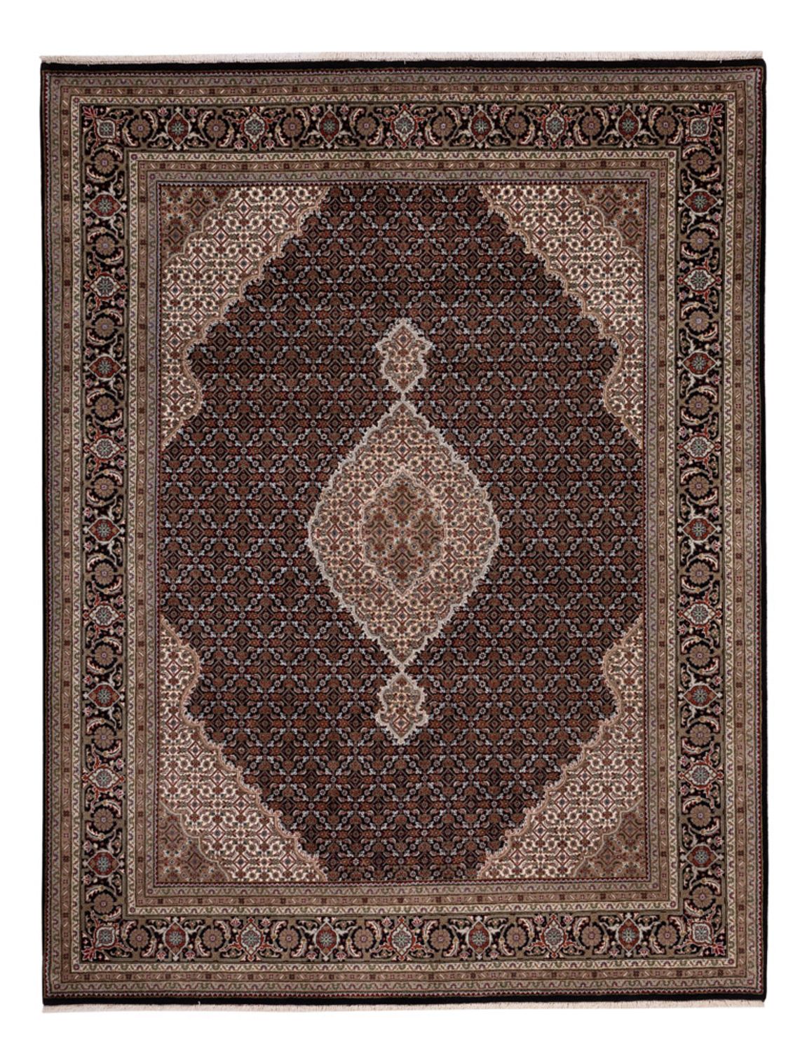 Orientteppich - Täbriz - 259 x 203 cm - dunkelbeige