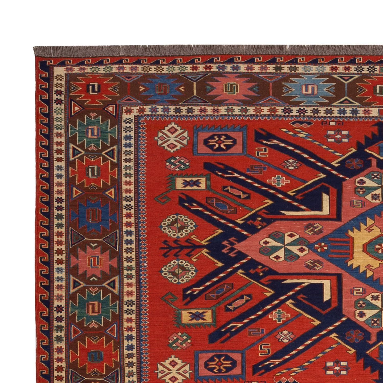 Kelim Teppich - Oriental - Soumak - 282 x 198 cm - rot