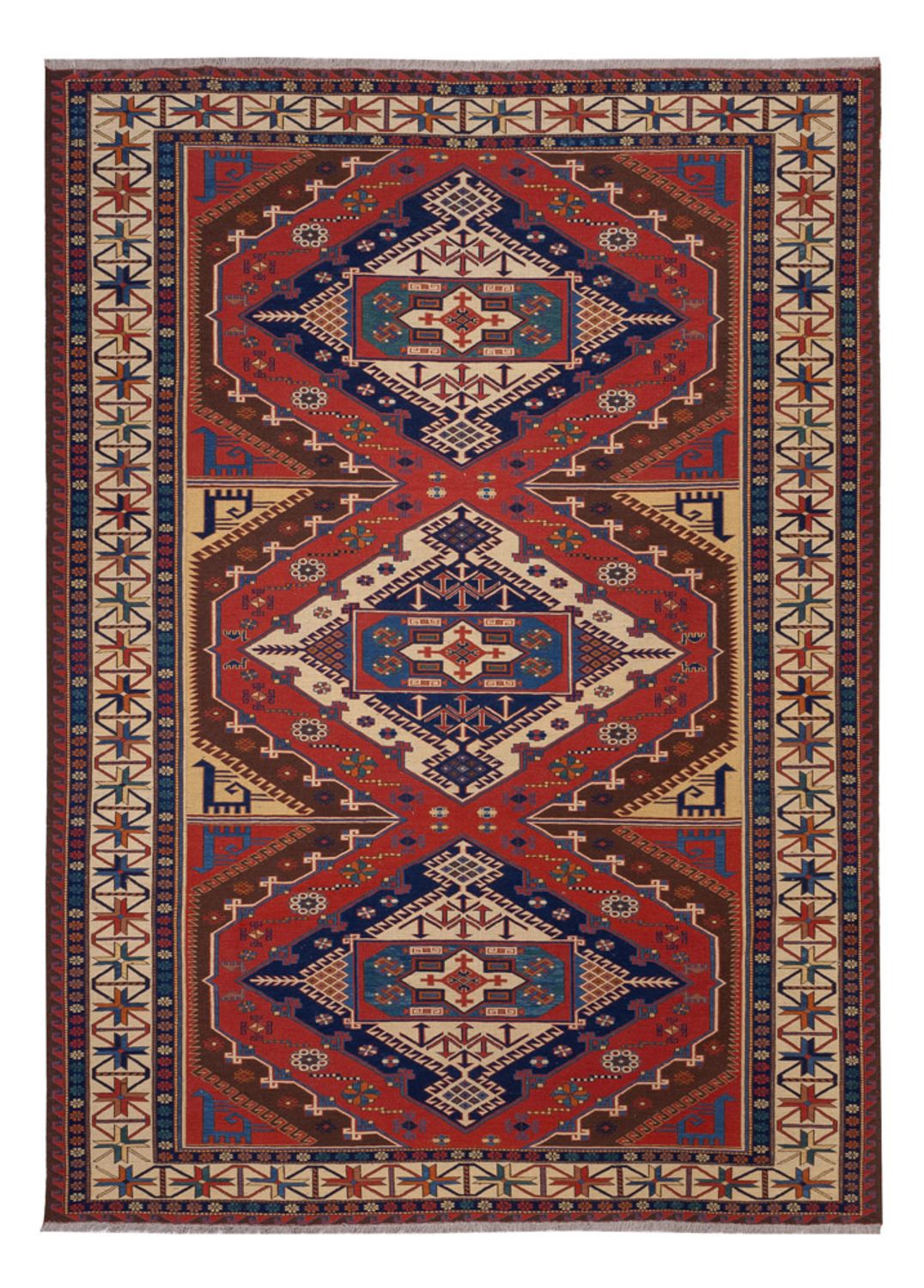 Kelim Teppich - Oriental - Soumak - 282 x 204 cm - rot