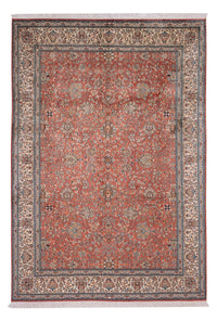 Tapis en soie - Soie du Cachemire - 268 x 184 cm - rouge clair