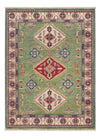 Kazak Teppich 102x139cm - Orientteppich - Rechteckig / Grün / 102 x 139 cm Rechteckig