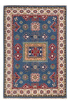 Kazak Tappeto 122x180cm - Tappeto orientale - Rettangolo / Blu / 122 x 180 cm Rettangolo