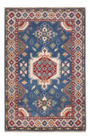 Kazak Tappeto 120x182cm - Tappeto orientale - Rettangolo / Blu / 120 x 182 cm Rettangolo