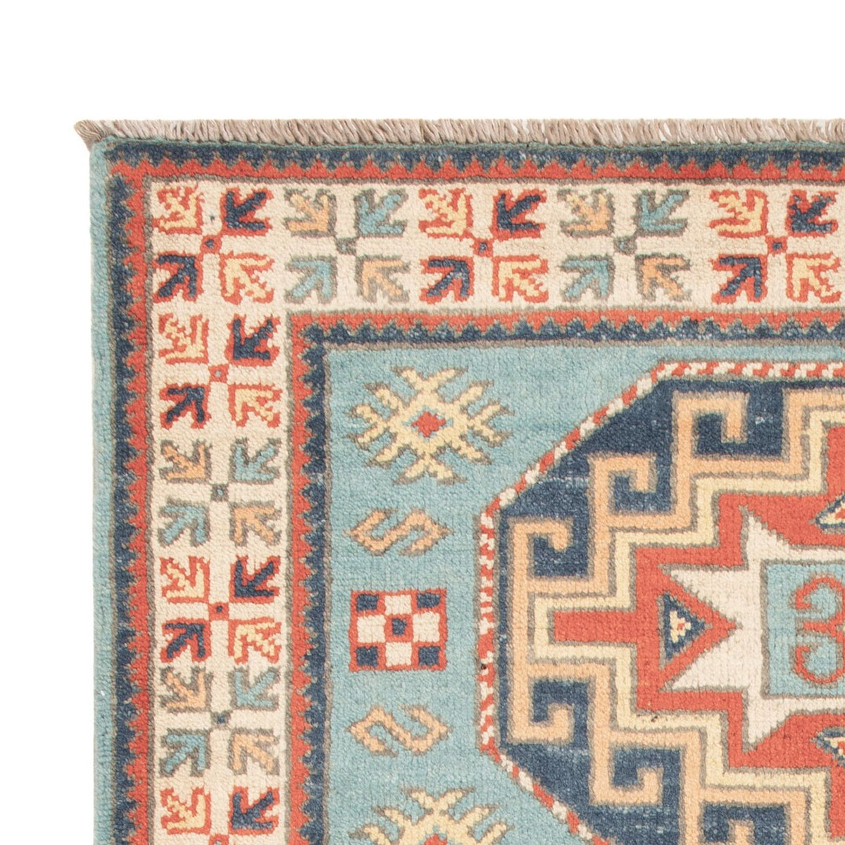 Ziegler Teppich - Kazak - 124 x 78 cm - hellblau