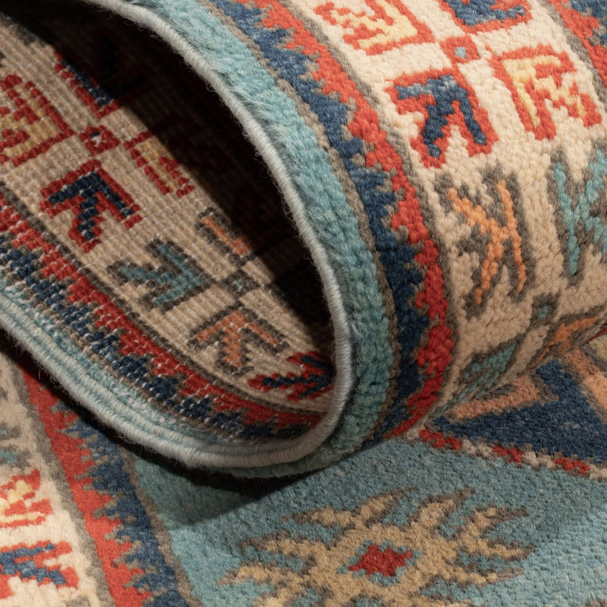 Ziegler Teppich - Kazak - 124 x 78 cm - hellblau