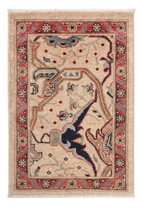 Tapis Ziegler - Kazak - 89 x 60 cm - beige foncé