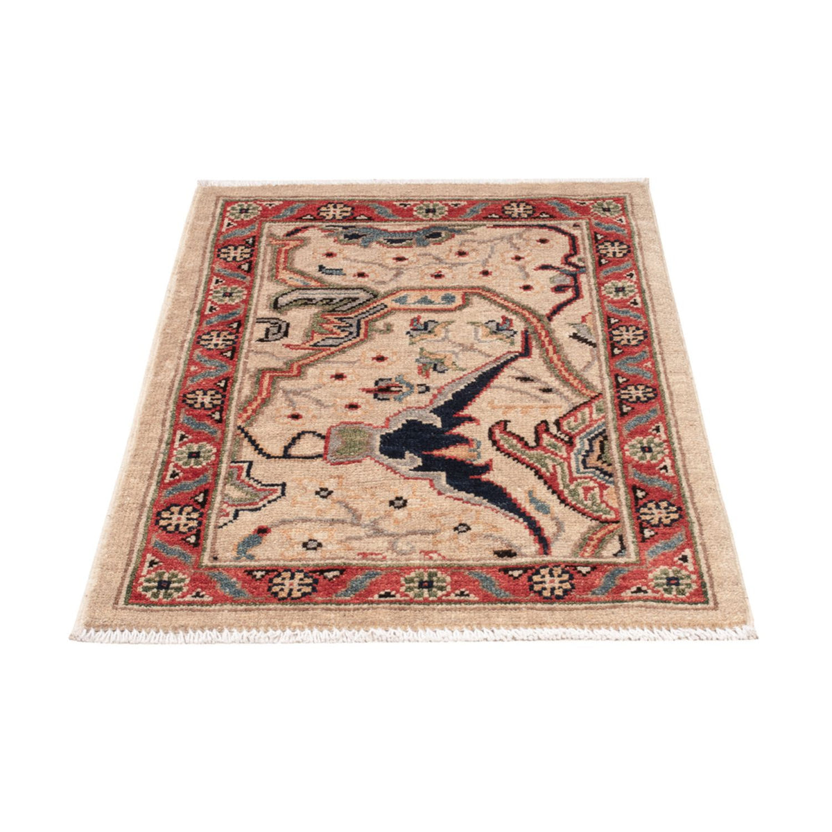 Ziegler Teppich - Kazak - 89 x 60 cm - dunkelbeige