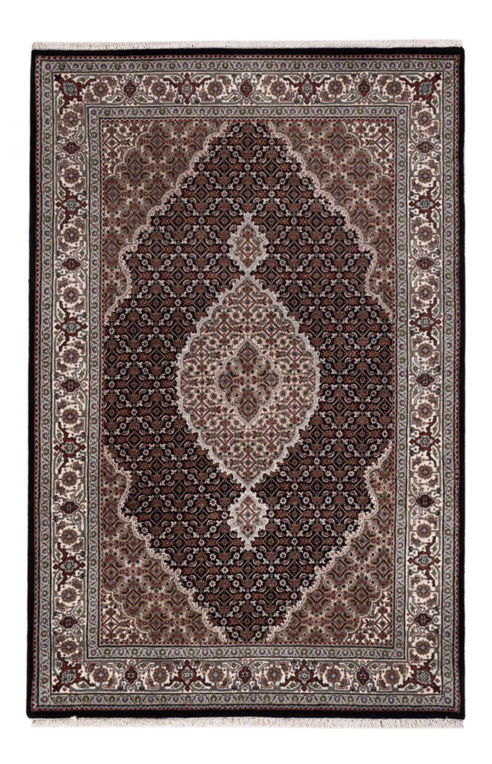 Orientteppich - Täbriz - 188 x 123 cm - dunkelbeige
