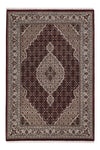 Tapis de Tabriz indien Tapis 124x186cm - Tapis oriental - beige foncé - Rectangle / Beige foncé / 124 x 186 cm Rectangle