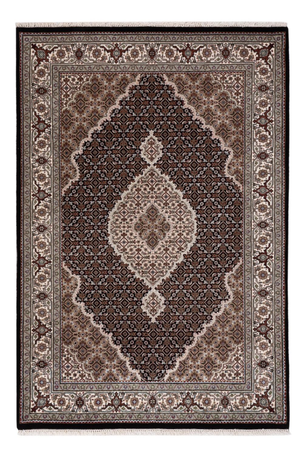 Orientteppich - Täbriz - 184 x 124 cm - dunkelbeige