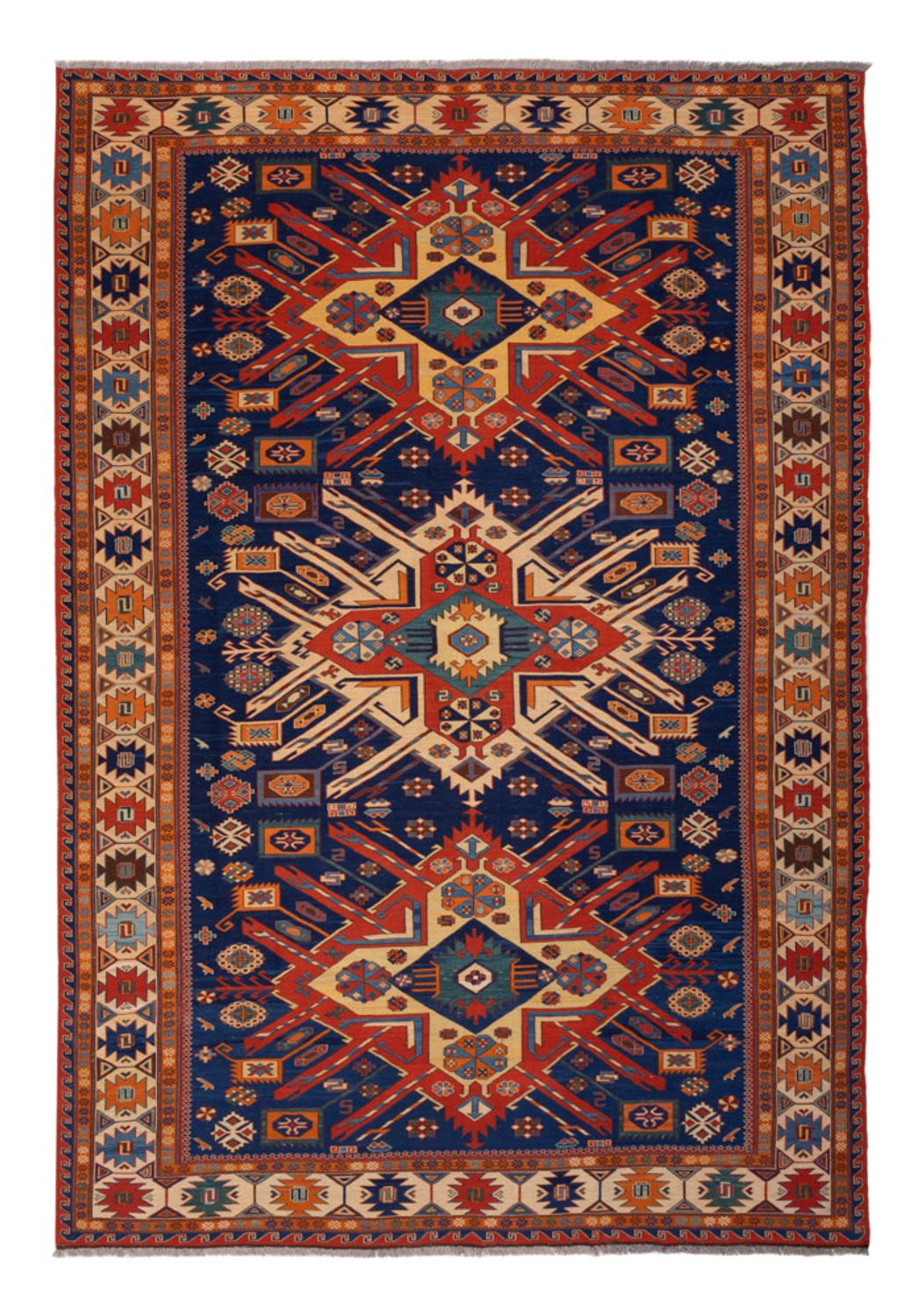 Kelim Teppich - Oriental - Soumak - 299 x 214 cm - mehrfarbig