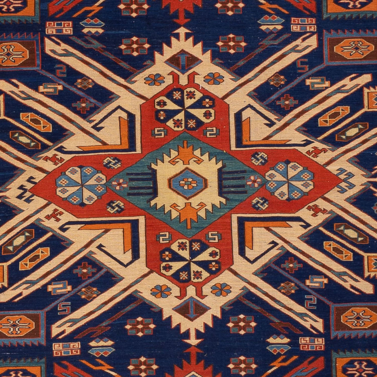 Kelim Teppich - Oriental - Soumak - 299 x 214 cm - mehrfarbig