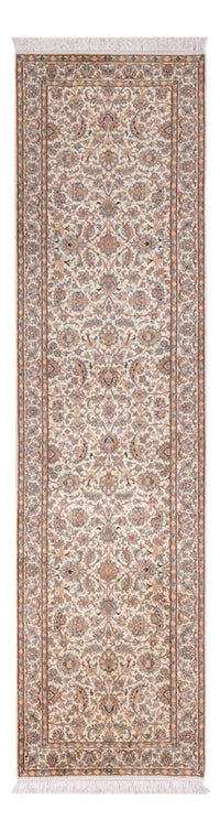 Tapis de couloir Tapis en soie - Soie du Cachemire - 307 x 77 cm - beige