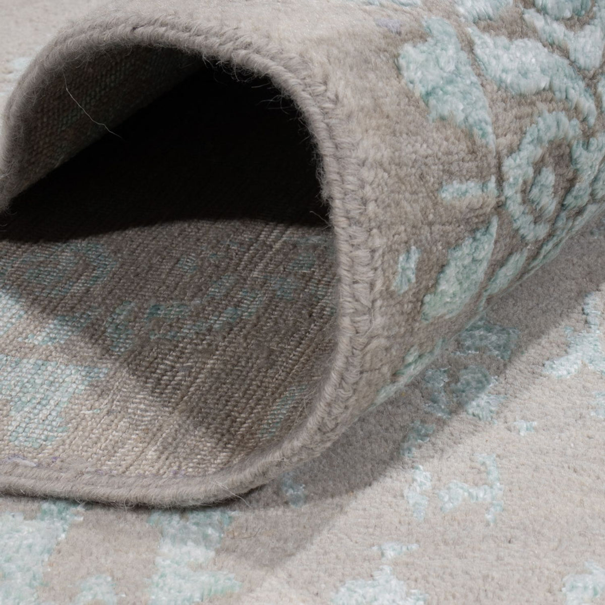 Designer Teppich - 358 x 270 cm - hellblau