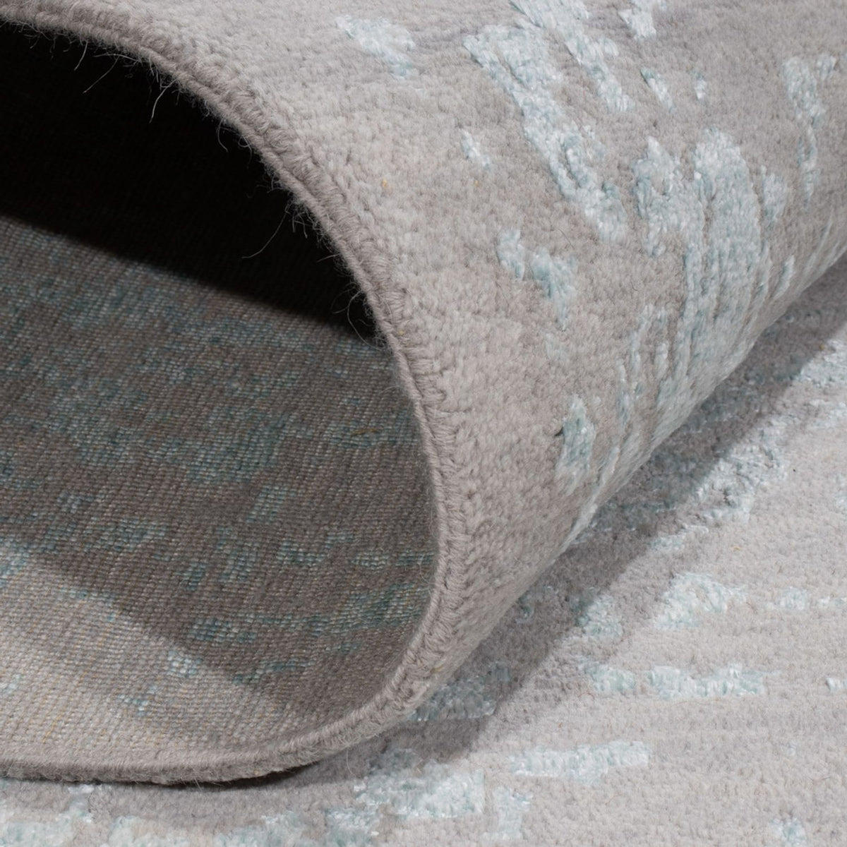 Designer Teppich - 367 x 275 cm - hellblau