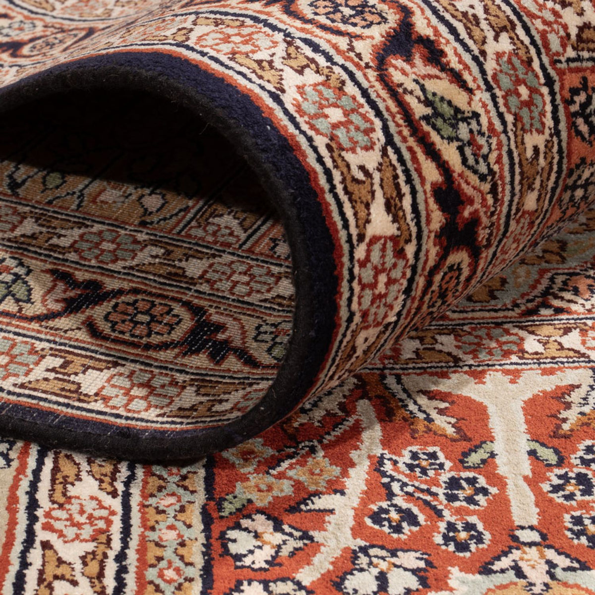 Seidenteppich - Kaschmir Seide - 362 x 274 cm - dunkelbeige