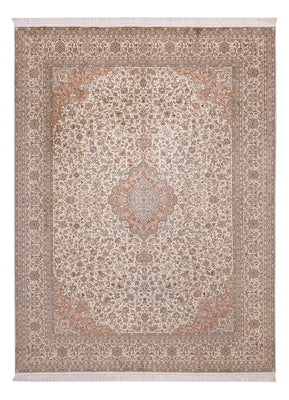 Seidenteppich - Kaschmir Seide - 329 x 244 cm - beige