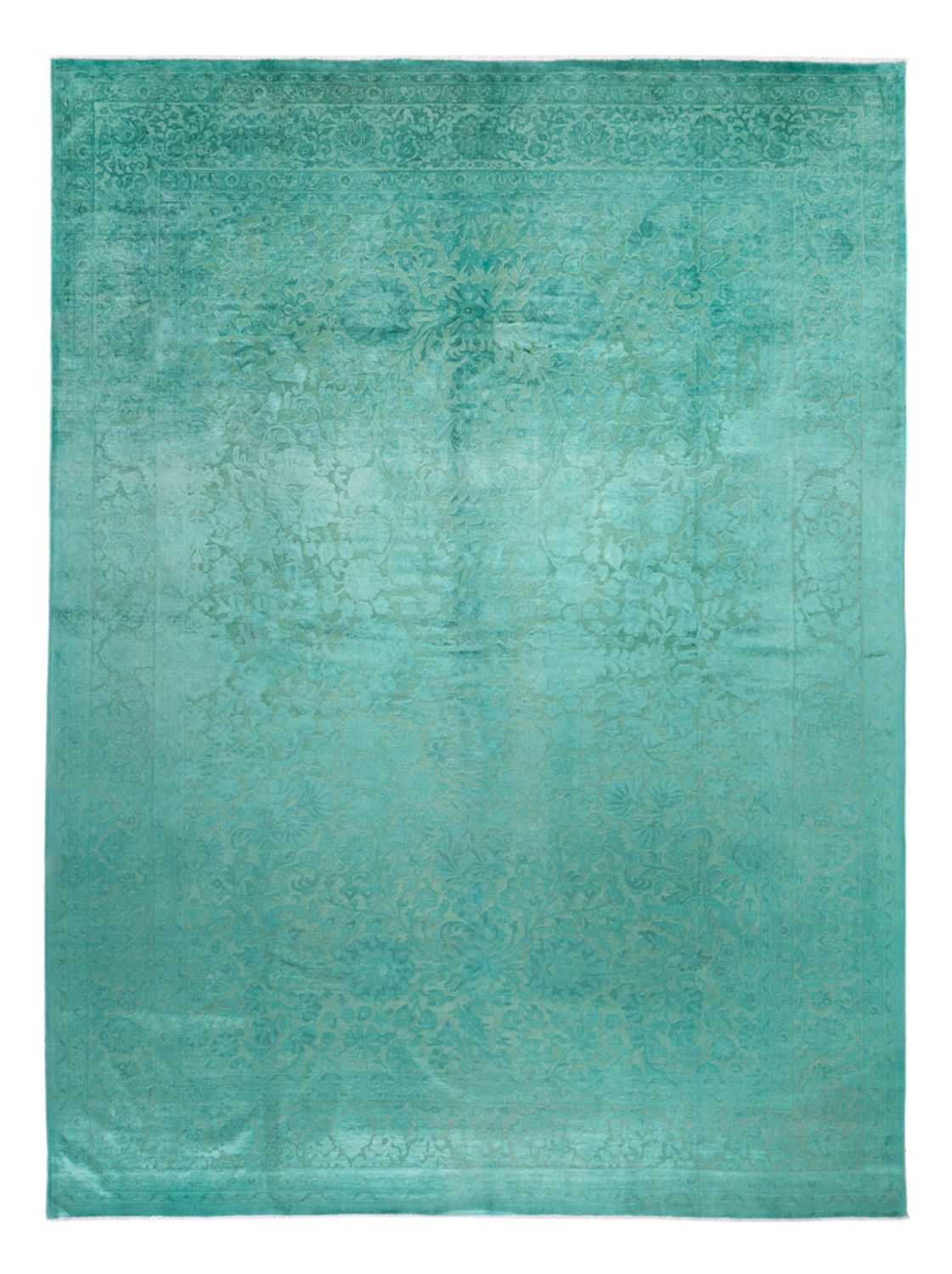 Tapis design - Vintage/Overdyed - 428 x 311 cm - vert