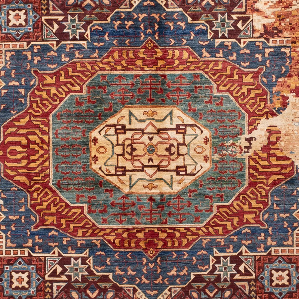 Designer Teppich - 396 x 303 cm - mehrfarbig