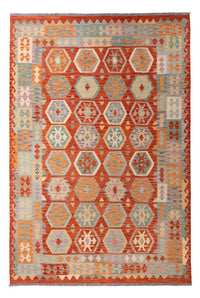 Tapis Kelim - Splash - 298 x 206 cm - multicolore