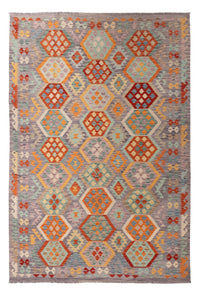 Tapis Kelim - Splash - 296 x 200 cm - multicolore