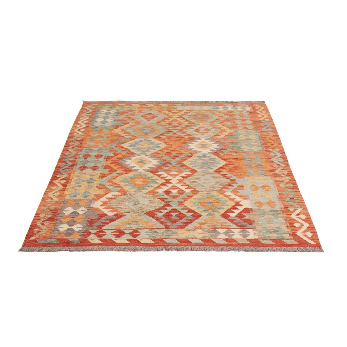 Kelim Teppich - Splash - 171 x 129 cm - mehrfarbig