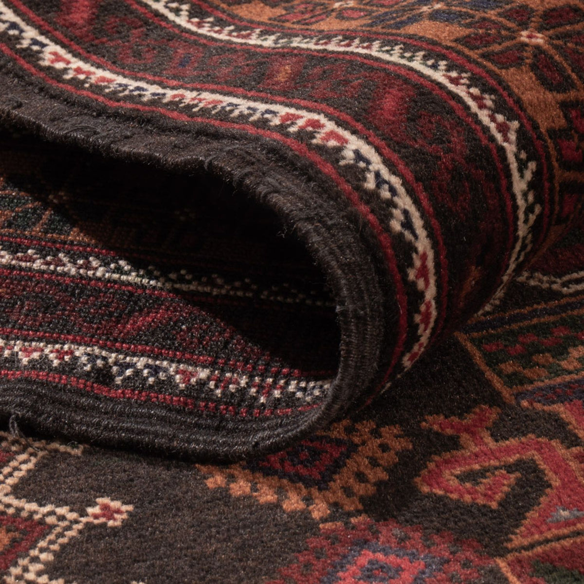 Belutsch Teppich - 188 x 112 cm - dunkelrot