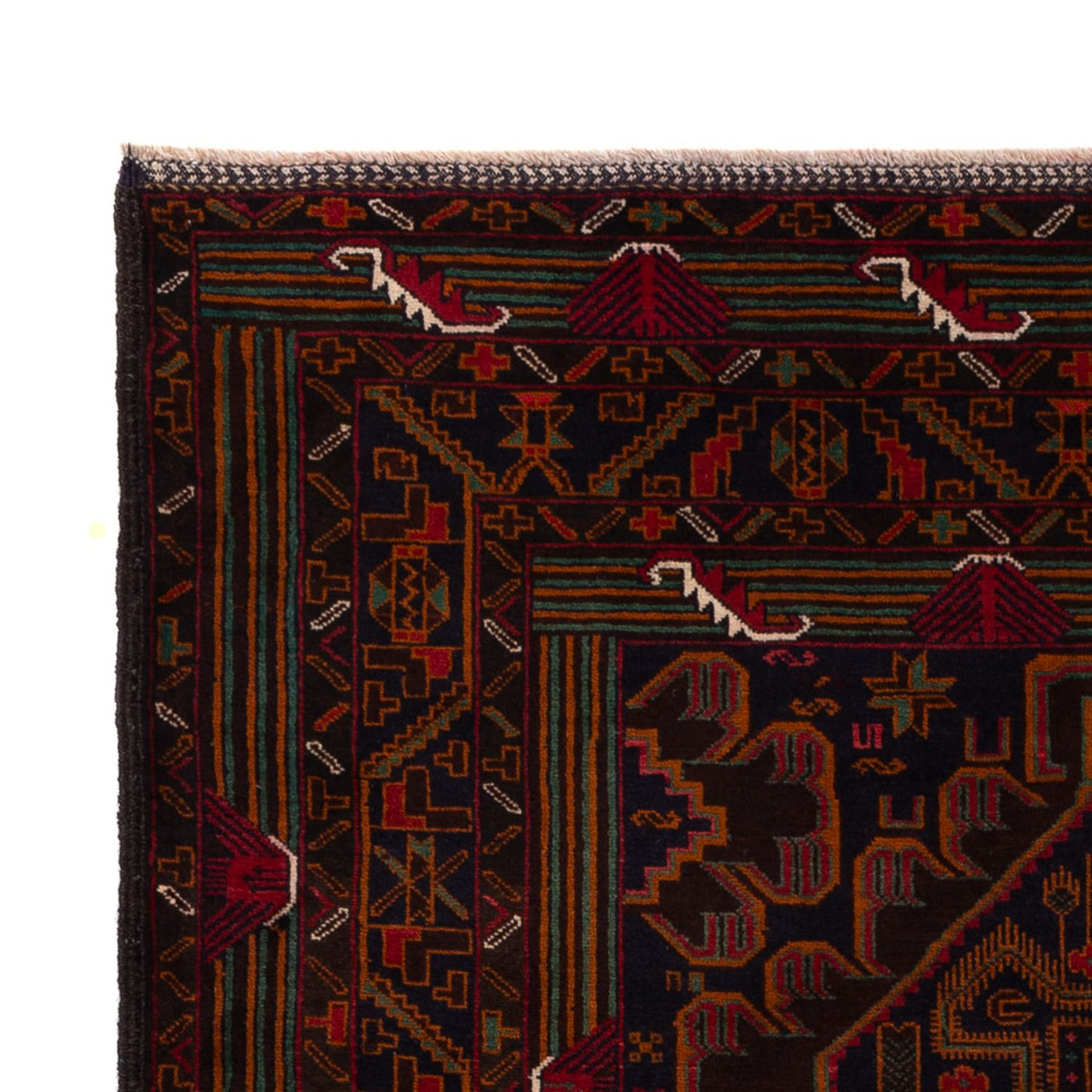 Belutsch Teppich - 213 x 128 cm - dunkelrot