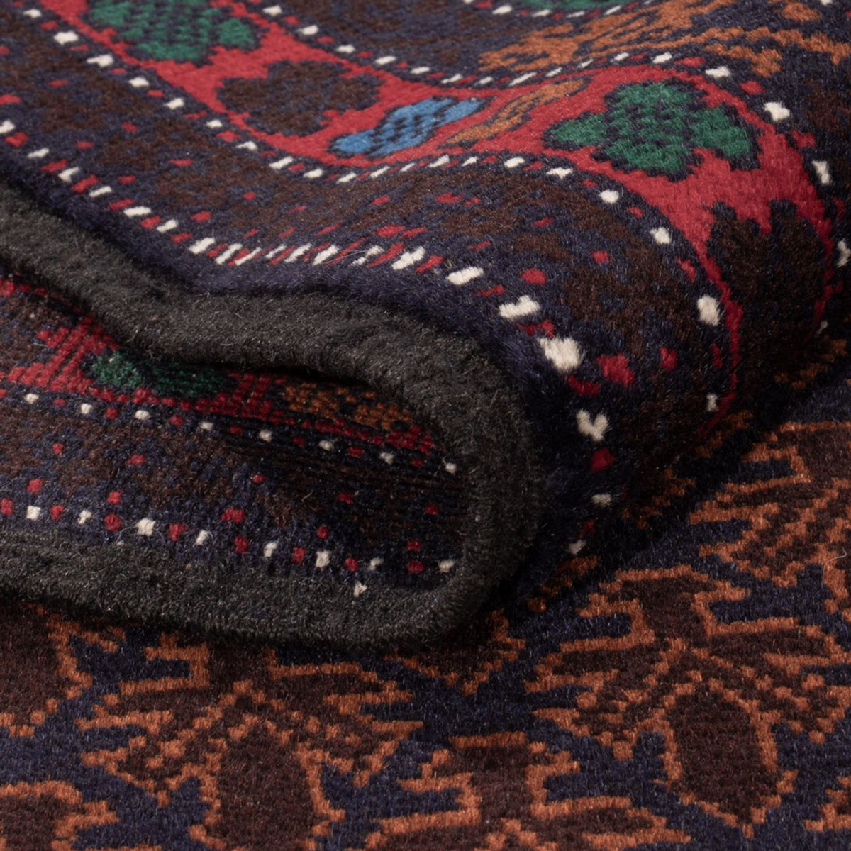 Belutsch Teppich - 185 x 120 cm - dunkelrot