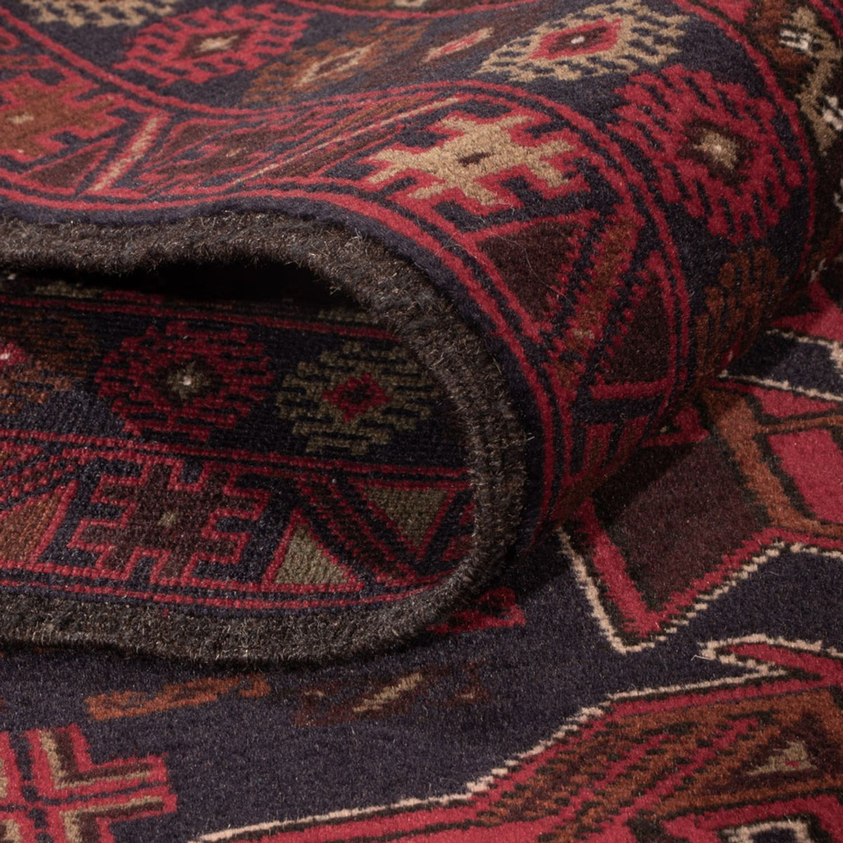 Belutsch Teppich - 184 x 116 cm - dunkelrot