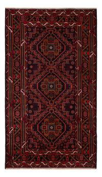 Tapis Belutsch - 206 x 117 cm - rouge foncé